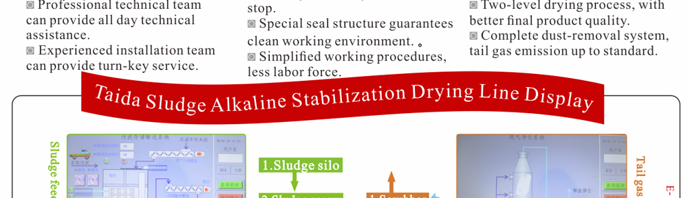 sluge stabilization alkaline drying line